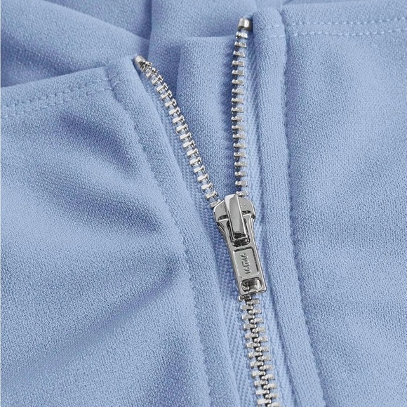 Elegant Blue Lace-Up Corset Top - Picture 4 of 4